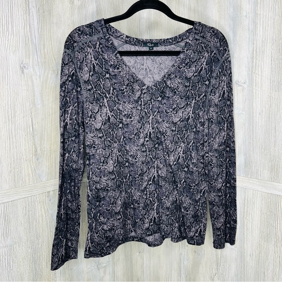 Rails Sami Charcoal Snakeskin Top - Picture 2 of 7